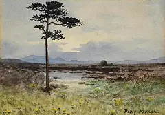 Peat Stacks, Connemara by William Percy French, watercolour on paper, sold Sep 2026