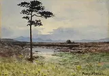 William Percy French, Peat Stacks, Connemara, watercolour on paper