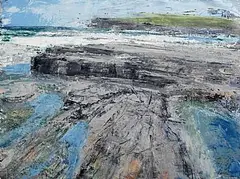 Donald Teskey, Low Tide, Muingelly, Mayo, 2016, acrylic on paper