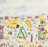 Simeon Stafford, Bank Holiday, oil on board