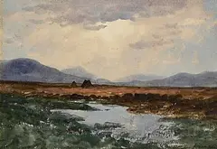 Donegal Bog by William Percy French, watercolour on paper, sold Sep 2026