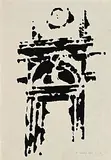 Louis le Brocquy, Dubliners - Ballast Office, 1986, lithograph - number 4 from an edition of 35