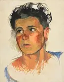 Nano Reid, Young Fisherman, oil on canvas