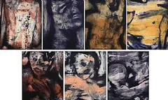 Hughie O'Donoghue, Postcards From Milan (7), 2003, carborundum (set of 7) - each numbered 15 from an edition of 35