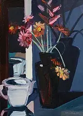 Brian Ballard, Red Vase, 1990, oil on canvas