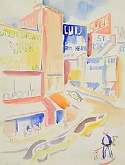 Fr. Jack P. Hanlon, Paris Posters, 1940, watercolour on paper