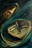 Sean Cotter, Two Vessels, 1995, acrylic on canvas