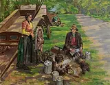 Robert Taylor Carson, The Encampment, oil on canvas