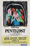 Basil Blackshaw, Pentecost, oil and mixed media on exhibition poster