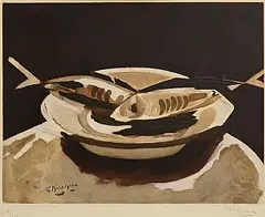 Georges Braque, Poissons, c.1956, etching/aquatint - number 278 from an edition of 300 - printed on BFK Rives - published by Editions Maeght
