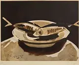 Georges Braque, Poissons, c.1956, etching/aquatint - number 278 from an edition of 300 - printed on BFK Rives - published by Editions Maeght