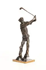 John Behan, The Golfer, unique bronze