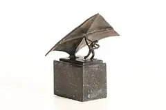 Colm J. Brennan, Icarus, bronze on marble base