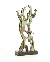 John Behan, Celtic Warrior, 1973, bronze on Kilkenny limestone