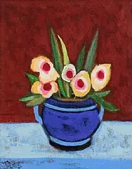 Jack Donovan, Flowers, 2005, oil on board