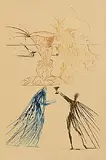 Salvador Dali Spanish, From the Tristan and Iseult series, 1970, drypoint etching - printed on Arches wove