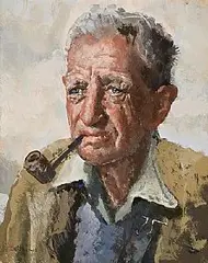 James Le Jeune, The Gardener, oil on board