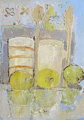 Anne Donnelly, Jars, Apples and Wooden Spoons, 2006, oil on canvas