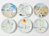 Salvador Dali Spanish, Conquest of Cosmos, limited edition set of 6 ceramic plates - numbered 3943 from an edition of 4000