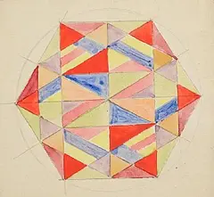 Harry Kernoff, Hexagon, watercolour on paper