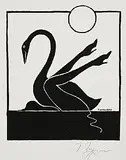 Tomi Ungerer, Leda and the Swan, original lithograph