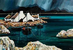 J.P. Rooney, Private Haven, Connemara, oil on board
