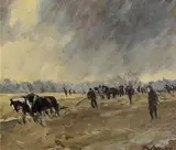 John Connery, The Ploughing Match, oil on canvas