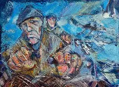 Douglas Hutton, Hold Tight, Currachs West, 2026, oil on canvas
