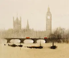 Anthony Robert Klitz, Westminster, London, oil on canvas