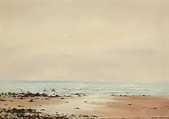 Frank Egginton, Achill from Blacksod Bay, Co. Mayo, watercolour on paper