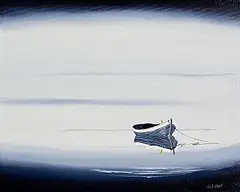 Paul Abell, Tranquillity Boat, oil on canvas