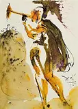 Salvador Dali Spanish, Blow the Trumpet, lithograph - published by Rizzoli Editore, Milan