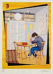 Robert Ballagh, Inside No.3 After Modernisation, screenprint - number 38 from an edition of 150