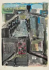 Brian Maguire, The Big House, 1988, limited edition lithograph - number 78 from an edition of 90