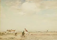 John Terris, Near Scheveningen, watercolour on paper