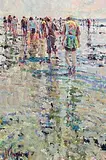 Arthur K. Maderson, Crossing the Cunnigar, Dungarvan, Co. Waterford, oil on board