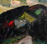 Peter Collis, Evening Light, Knockree, Co. Wicklow, oil on board