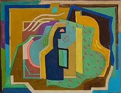 Evie Hone, Cubist Composition, gouache on board