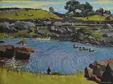 Maurice MacGonigal, Landscape, Inverin, Connemara, oil on board