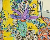 Elizabeth Cope, The Yellow Chair, oil on board