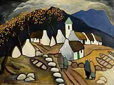 Markey Robinson, Returning to Achill, gouache on board