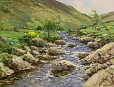 James Humbert Craig, Fishing on The Dun River, Early Spring, oil on canvas