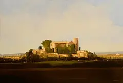 Martin Mooney, The Castle of Foixa, Emporda, Spain, 1992, oil on board