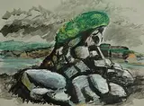 Norah McGuinness, Seascape, gouache and watercolour on paper