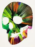 Damien Hirst British, Skull - Spin Painting, acrylic on card