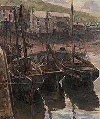 Paul Nietsche, Low Tide, oil on board