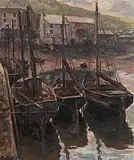 Paul Nietsche, Low Tide, oil on board