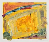 Basil Blackshaw, The Yellow Barn, oil and mixed media on paper