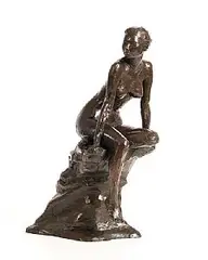 David Williams-Ellis, Lady on a Rock, 1998, bronze - number 1 from an edition of 9