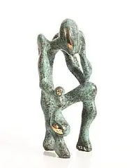 Timothy Joyce, Weight of Wealth, bronze - number 1 from an edition of 6